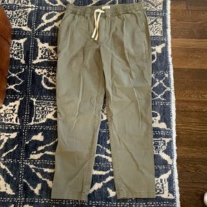 Olive green Marine Layer drawstring pants